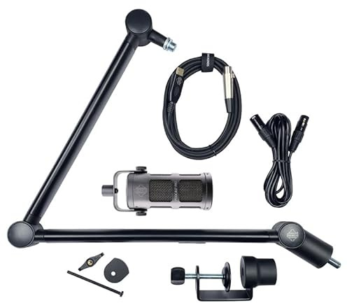 VOICECASTING PACK COSMIC GREY Podcast Pro, ELEVATE stand, XLR-USB & XLR-XLR Cables