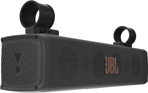JBL Cassa RallyBar S 21 Soundbar Bluetooth Universale da Esterno per Veicoli e Barca Marine, 8 Casse Stereo Impermeabili, Amplificatore da 150W rms, Pro Hi-Res Audio e Subwoofer integrato