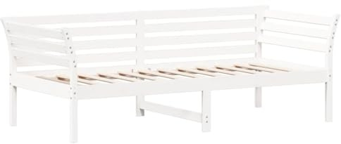 vidaXL Tagesbett ohne Matratze Weiß 100x200 cm Massivholz Kiefer