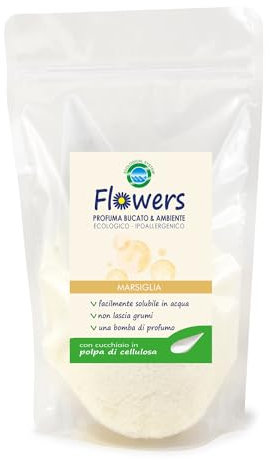 Flowers Profumatore Bucato Lavatrice, Marsiglia - Ecologico in polvere, 200g