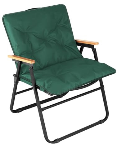Klappstühle Camping Mit Kissen, Gartenstühle Stapelbar Terrassenstühle Modern Balkonstühle Mit Stahlrahmen, Tragbarer Campingstuhl Für Drinnen, Veranstaltungen, Büro (Color : /Green B)