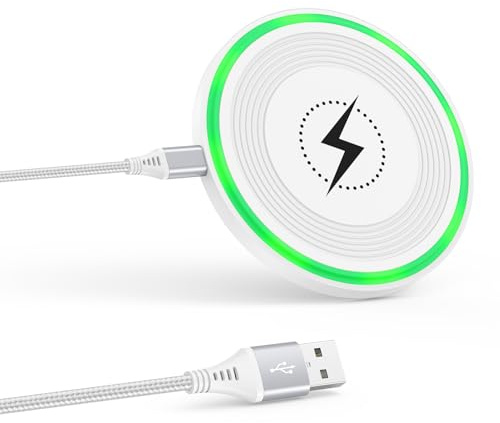 Wireless Sensor Charger,15W Inductive Fast Wireless Charging Pad | Phone Charger for iPhone 17/17 Pro/17 Pro Max/17 Air/16 Plus/16 Pro/16 Pro Max/15/14/13/12/11, Galaxy S26/S25/S24/S23/S22/S21