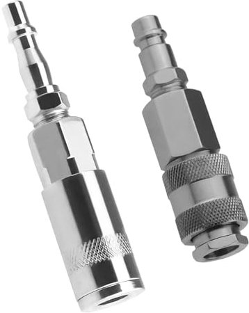 Bamyli 2 Pcs Air Fitting Convertor Adapter, 1/4 Inch BSP Female and Male Air Fitting Convertor Adapter Air Line Connector