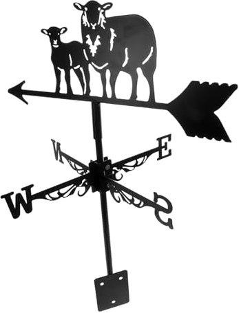 VINTORKY Girouette Décorative Forme De Mouton pour Jardin Et Toit Vent Vane Élégant pour Décoration Extérieure Et Indication De Direction du Vent