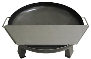 SOUK ONE Plaque de barbecue Plancha Plaque de feu en acier 4 mm, plaque de gril adaptée pour baril de barbecue 60 cm (Livraison sans brasero)