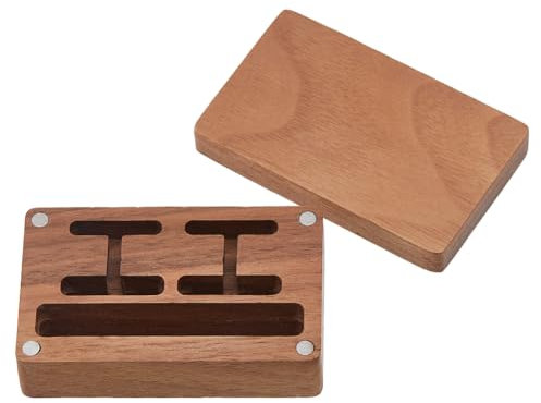 DICOSMETIC Scatola di Gemelli in Legno Piccola Scatola di Esposizione Gemelli Vintage Scatola Regalo Gemelli Rettangolo Scatola di Immagazzinaggio Gemelli