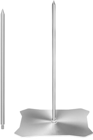 Pincho vertical – Pincho barbacoa de acero inoxidable – Soporte de acero inoxidable para Tacos Al Pastor, Chawarma, Pollo, compatible con horno y ahumadero