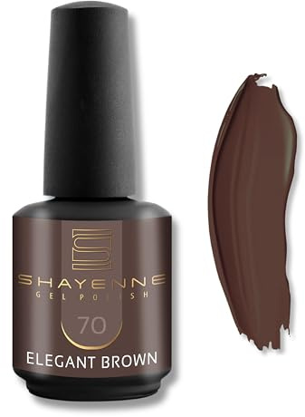 SHAYENNE UV LED Gel Nagellack 15ml – 70 Elegant Brown Braun – Langanhaltend & Hochglänzend – Für UV/LED Lampe – Maniküre & Pediküre – Made in Germany