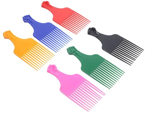 OATIPHO Kit de 6 Peines de Plástico Pp para Cabello y Barba, Peines Anchos para Desenredar y Evitar Enredos, Ideales Peinado Diario Color Aleatorio