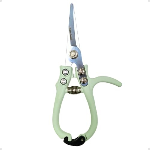 Fondwell 6 Pruning Shears Garden Scissors: Ultra Sharp Garden Clippers - Reliable Flower Snips for Trimming Small Plants