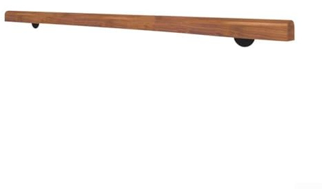 Eawfgtuw Pasamanos de madera de pino de 50 cm con soporte de pared, antideslizante y redondeado, barandilla interior, para escaleras, pasillos, áticos y escalones de terraza