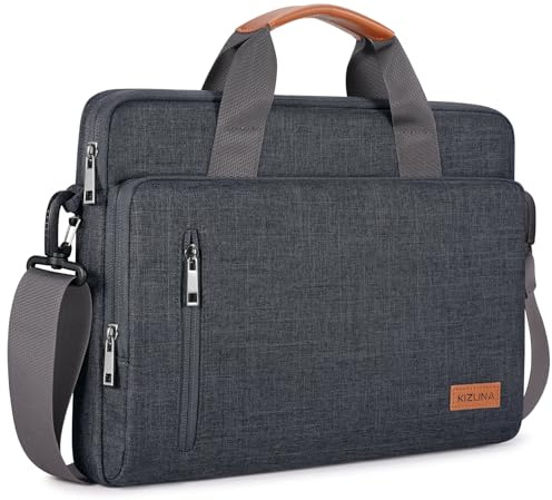 KIZUNA Laptop Tasche 16 Zoll Laptoptasche 15 Notebook für MacBook Pro 16 M4/16 Lenovo IdeaPad Flex 5i/IdeaPad Pro 5i Gen 10/Legion 5 Pro/Slim 5/HP ENVY/16.3 XPS 16/Dell 16 Plus/ASUS/Acer,Dunkelgrau