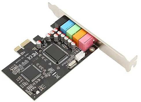 Generic PCIE 5.1 Surround Sound Card for PCIE Port 6 Channel Entertainment Sound Card for Home Theater, PC Gaming, and Music Listening 24bit 48KHz