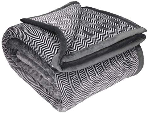 Betz Luxus Kuscheldecke Flauschig Sofa Fleecedecke Monte Carlo - Wohndecke XXL Warm Sofadecke Decke Couch Größe 150x200 cm Farbe grau