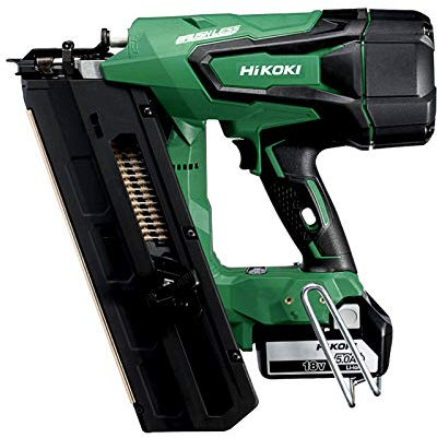 HITACHI HiKOKI batteriremsor Nagler 20° NR1890DBRLWQZ 18 V, 2 batterier 5 Ah, laddare, skyddsglasögon, HSC IV Box SET
