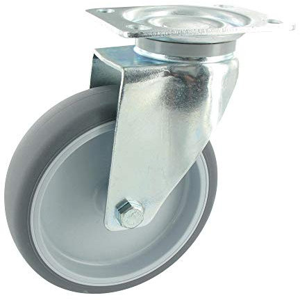 Rotelle per apparecchiature, senza bloccaggio, Ø 75 mm, in gomma TPE, piastra di avvitamento