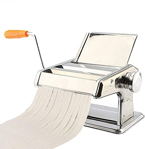 lyrlody Pasta Maker, 3 in 1 Heavy Duty Stainless Steel Manual Pasta Machine Professional Fresh Pasta with Crank Handle Clamp