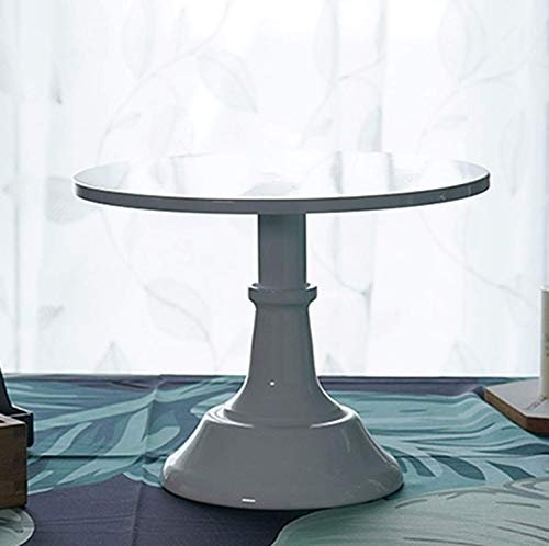 ausuky - Alzata per torte rotonda, un ripiano, per dolci e frutta, per servire ed esporre, per tavoli e mensole, per feste e compleanni (bianco)