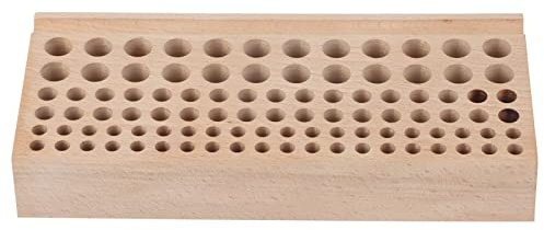 98 Löcher Lederhandwerk Werkzeughalter Lackierwerkzeug für Lederhandwerk Deluxe Holzständer Stanzwerkzeugständer aus Holz Aufbewahrungsbox Organizer