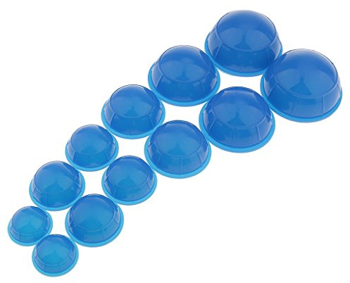 Tubayia - Set di 12 coppette in silicone per massaggio