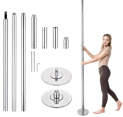 AW Portable 12ft Dancing Pole Kit with Extensions Fitness Dance Exercise