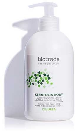 Biotrade Keratolin 12% urea ultra fuktgivande kroppslotion för mycket torr och fläckig hud 400 ml