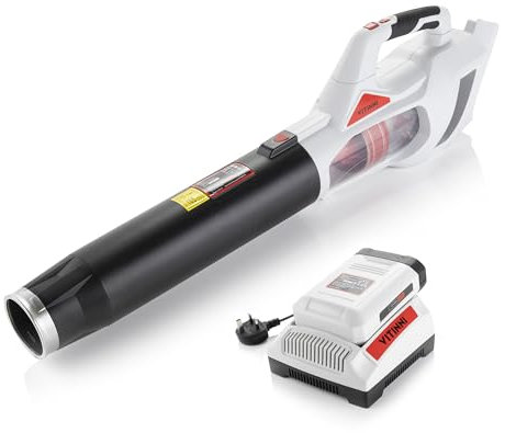 Vitinni 40V Cordless Leaf Blower - 2Ah Battery and Rapid Charger Included, 20 Minute Run time, Precise Trimming Grass Cutter, Lightweight Cordless Design, 800W Garden Leaf Blower