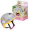 BABY born 830055 Fahrradhelm, Glitzer-Puppenhelm in silber und gelb für 43cm Puppen mit rosa Kinnriemen
