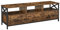 VASAGLE Meuble TV pour Télévision jusqu'à 65 Pouces, Support Télé, Longueur 147 cm, 3 Tiroirs, 3 Étagères, 40 x 147 x 50 cm, Salon, Chambre, Cadre en Acier, Marron Rustique et Noir LTV301B01