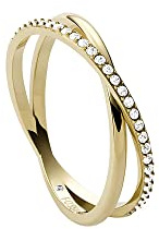 Fossil Damen Ring Edelstahl goldfarben