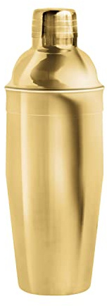 Point-Virgule Cobbler - Coctelera para cócteles, 750 ml, color dorado