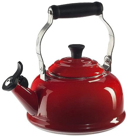 Bouilloire sifflante classique en acier émaillé 1,8 l Couleur : cerise