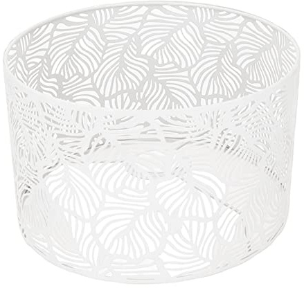 FTVOGUE Pantalla de Lámpara de Pantalla de Luz para Bombillas E14 E27 Pantalla de Tambor Moderna para Candelabros de Lámpara de Mesa y Luz de Piso (Blanco)