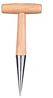 SHIDOW 2 pezzi Dibber manuale con manico in legno, strumento per piantare lampadine, fioriera per bulbi, fioriera manuale per giardinaggio, semina, trapianto di piante, piantare bulbi, scavare