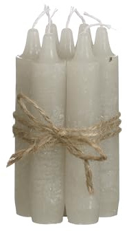 Comforder Juego de 7 Velas de 11 cm, 4 Horas de Combustión (Gris Claro)