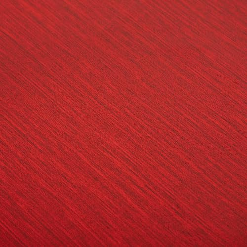 Wachstuch Tischdecke 160 cm rund Rot abwaschbar Leinenoptik fein Struktur rund Gartentischdecke fleckenabweisend