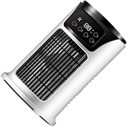 dijiusidy Luftkühler, leiser Betrieb, 6 Gänge, USB Stromversorgung, nachfüllbarer, bürstenloser Motor, Büro 300 ml Lüfter mit Nachtlicht