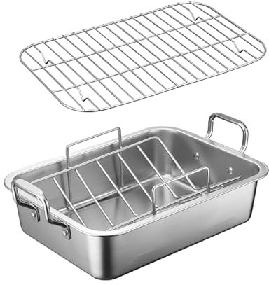 Generic Plaque à Pâtisserie, Grille En Forme de Plaque à Pâtisserie, Plaque à Pâtisserie avec Grille, Jambon, Viande, Bac à Légumes, Plat à Pâtisserie, Grille