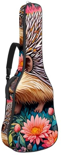 Gitarrentasche Wasserdicht Gigbag für 40/41/42 Zoll Akustikgitarre mit Zubehörfach Schutzschicht Vintage Alpaka Muster, Mehrfarbig Nr. 04, 42.9x16.9x4.7 in, Gitarrentasche