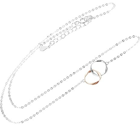GALPADA Unendlicher Ring Halskette Damen Eleganter Unverformbarer Anhänger Mutter-tochter Geschenk Zum Muttertag Frauen Schlüsselbein Kette Stilvoll Zeitlos