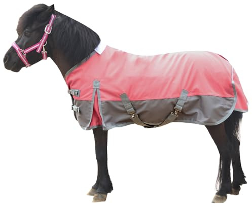 Gallopoff 1200D Pony/Shetty Manta para caballo sin relleno (0 g), ligera, impermeable, transpirable y resistente al desgarro, manta de lluvia para potros, mini caballos, caballos enanos, caballos