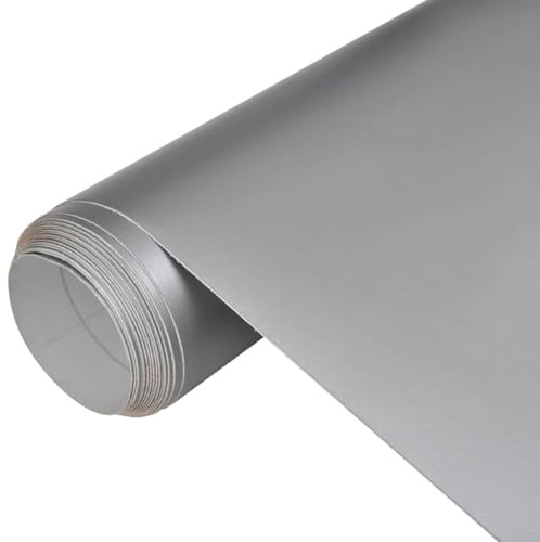 vidaXL 2X Autofolie Matt-Silber 100x150cm+50x150cm Selbstklebend Auto Folie