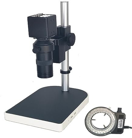 Obiettivo della fotocamera per microscopio, 1/3 pollici VGA video industriale microscopio digitale fotocamera 130X C-Mount lente for saldatura PCB strumento di riparazione gioielli Kts,Ingrandimento