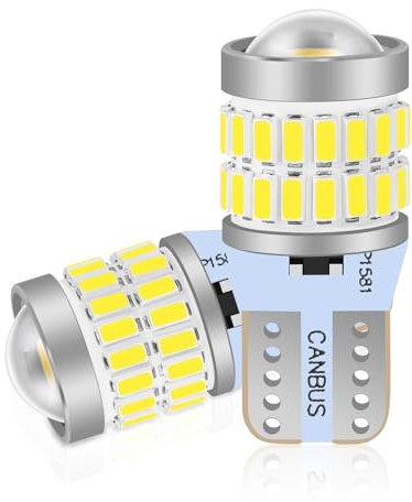 XELORD Lampadina W5W T10 LED 6000K Bianco Super Bright 168 282,Versione Aggiornata,Per Interni Auto Luce a Cuneo,a Cupola,di Lettura Luci Targa e di Posizione DC 12V,2PCS