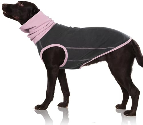 IECOii Pullover Sweatshirt Fleece Weste für Hunde, Hunde Turtleneck Sweater, 3XL