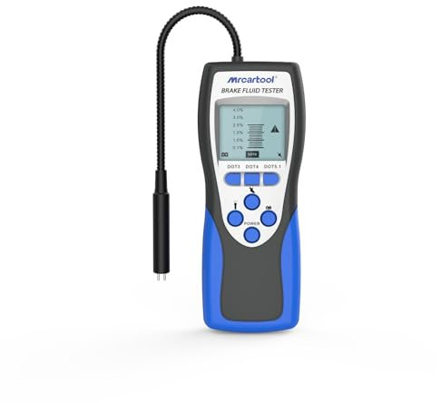 MOTOCOCHE Bremsflüssigkeitstester für DOT3 DOT4 DOT5.1 Bremsflüssigkeit Tester Dot 4 mit Geräuschlose Bremsflüssigkeit Diagnosetest Werkzeug