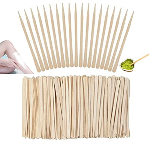 Dinntty Bastoncini di Cera per Sopracciglia 200 Pezzi Applicatore per Ceretta Abbassalingua in Legno Spatole Bastoncini per Ceretta Bastoncini per Tatuaggi Piccoli Bastoncini per Depilazione