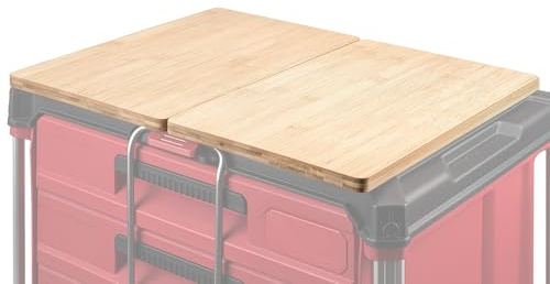BPOPO 2 Pack Tables Fits for Milwaukee Packout Rolling Tool Box,Packout 2 & 3-Drawer Organizer,Heavy-Duty Work Surface with Mounting Feet, No-Drill Installation for Packout Accessories