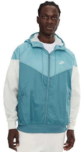 Nike Sportswear Windrunner DA0001-006 Veste à capuche pour homme, bleu fumé/turquoise/voile/voile, taille S