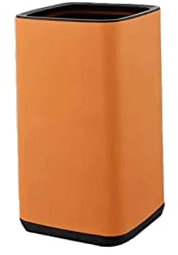 poubelles pour la cuisine Poubelle en acier inoxydable, poubelle domestique à Double étage sans couvercle, corbeille à papier for chambre à coucher, toilettes et bureau poubelle pour la cuisine(Orange